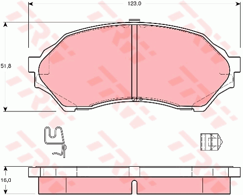 TRW GDB3193 Bremsbelagsatz,...