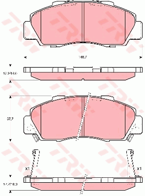 TRW GDB3196 Bremsbelagsatz,...