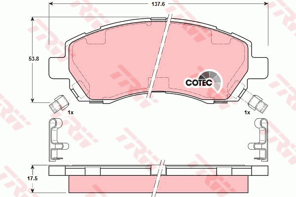 TRW GDB3205 Kit pastiglie freno, Freno a disco