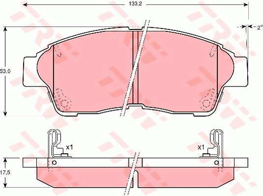 TRW GDB3207 Bremsbelagsatz,...