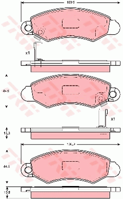 TRW GDB3215 Bremsbelagsatz,...