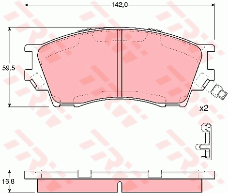 TRW GDB3230 Kit pastiglie freno, Freno a disco