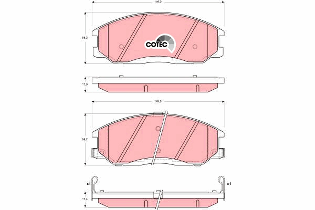 TRW GDB3244 COTEC комплект...