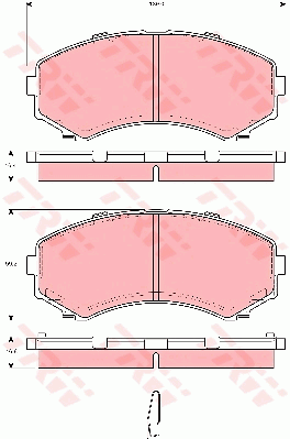 TRW GDB3254 Bremsbelagsatz,...