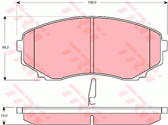 TRW GDB3255 Bremsbelagsatz,...