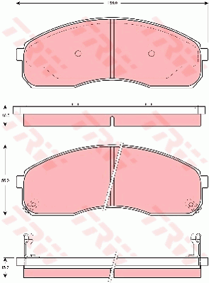 TRW GDB3261 Bremsbelagsatz,...