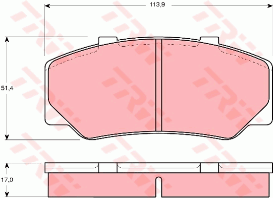 TRW GDB329 Kit pastiglie freno, Freno a disco