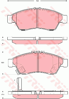 TRW GDB3290 Bremsbelagsatz,...