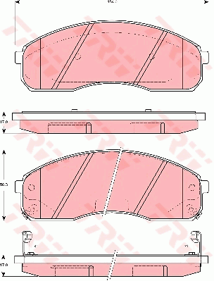 TRW GDB3301 Bremsbelagsatz,...