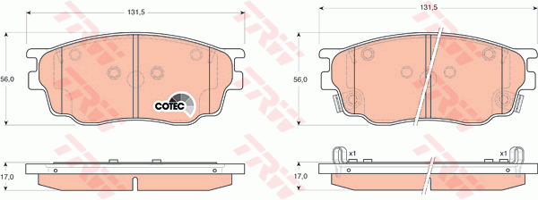 TRW GDB3309 Bremsbelagsatz,...