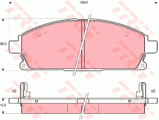 TRW GDB3312 Kit pastiglie freno, Freno a disco