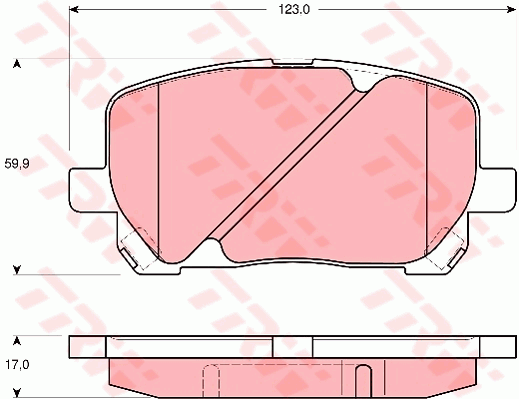 TRW GDB3315 Bremsbelagsatz,...