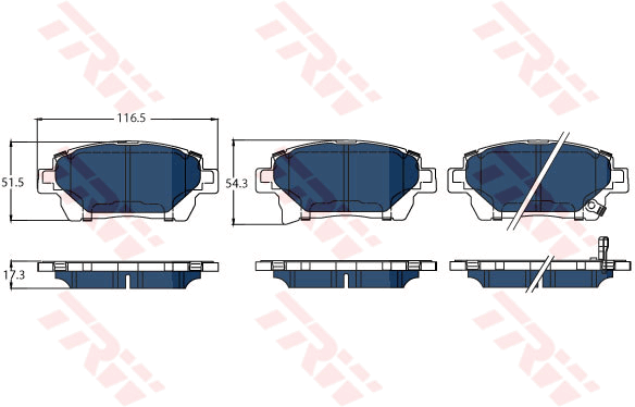 TRW GDB3317BTE Kit pastiglie freno, Freno a disco