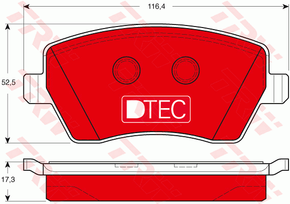 TRW GDB3332DTE Kit pastiglie freno, Freno a disco-Kit pastiglie freno, Freno a disco-Ricambi Euro