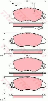 TRW GDB3354 Kit pastiglie freno, Freno a disco