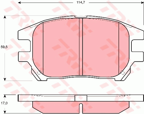 TRW GDB3379 Kit pastiglie freno, Freno a disco