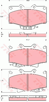 TRW GDB3383 Kit pastiglie freno, Freno a disco