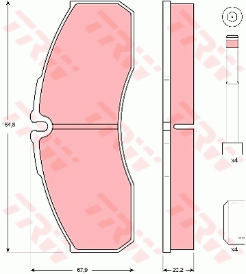 TRW GDB3385 Kit pastiglie freno, Freno a disco