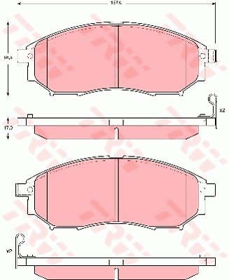 TRW GDB3392 Bremsbelagsatz,...