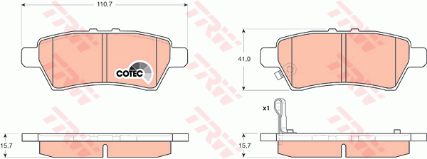 TRW GDB3405 Kit pastiglie freno, Freno a disco-Kit pastiglie freno, Freno a disco-Ricambi Euro