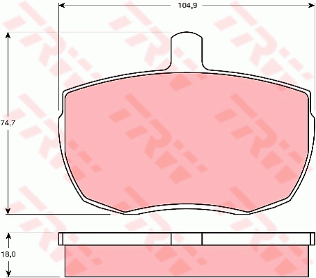 TRW GDB341 Kit pastiglie freno, Freno a disco