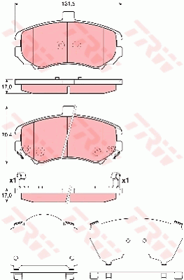 TRW GDB3431 Bremsbelagsatz,...