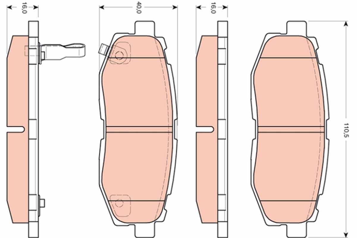 TRW GDB3442 set placute...