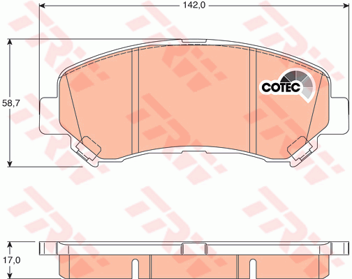 TRW GDB3467 Kit pastiglie freno, Freno a disco