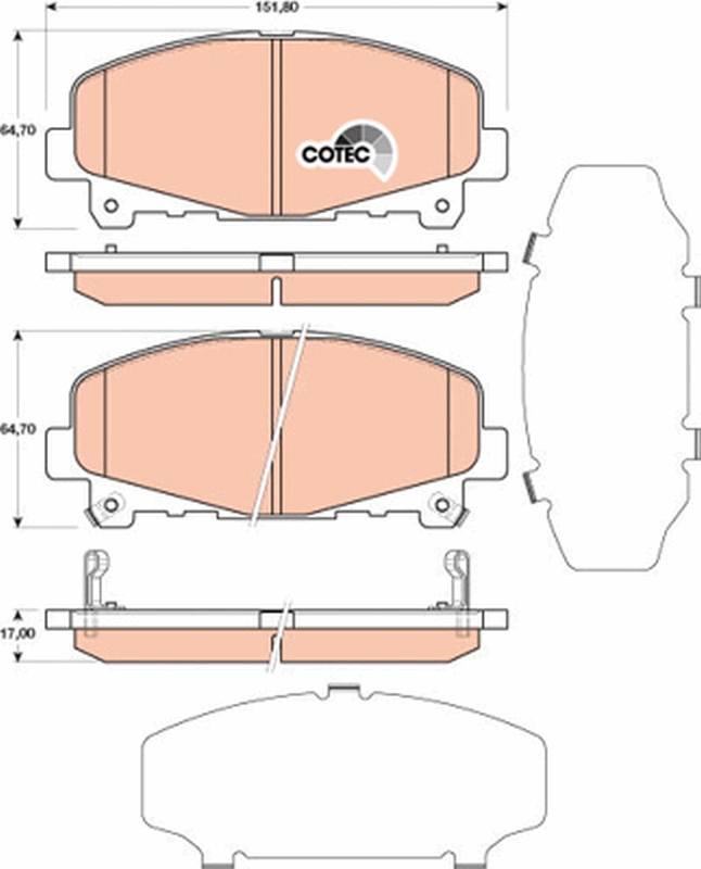 TRW GDB3477 COTEC комплект...