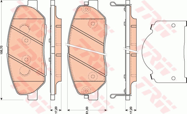 TRW GDB3483 Kit pastiglie freno, Freno a disco