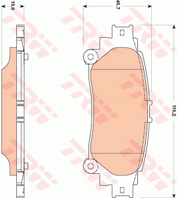 TRW GDB3497 Kit pastiglie freno, Freno a disco