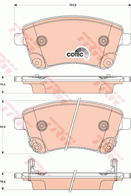 TRW GDB3509 Kit pastiglie freno, Freno a disco-Kit pastiglie freno, Freno a disco-Ricambi Euro