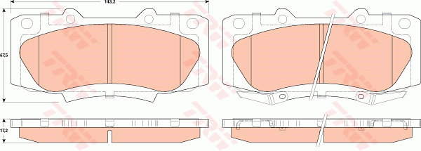 TRW GDB3528 Kit pastiglie freno, Freno a disco