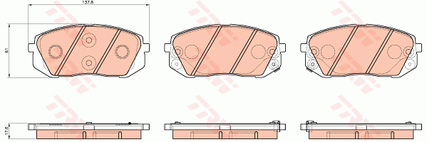 TRW GDB3530 Bremsbelagsatz,...