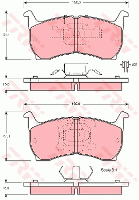 TRW GDB354 Bremsbelagsatz,...