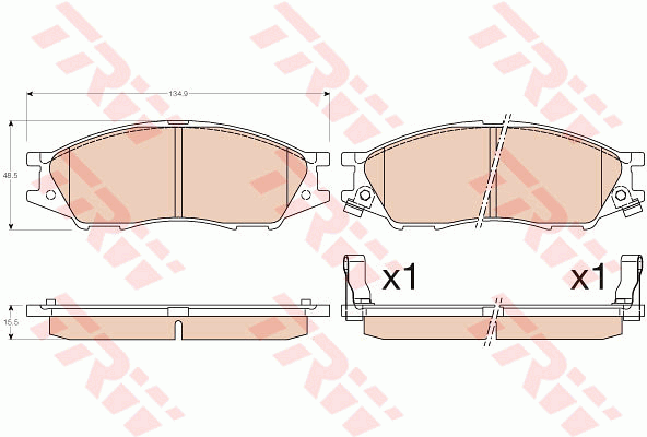 TRW GDB3563 Bremsbelagsatz,...