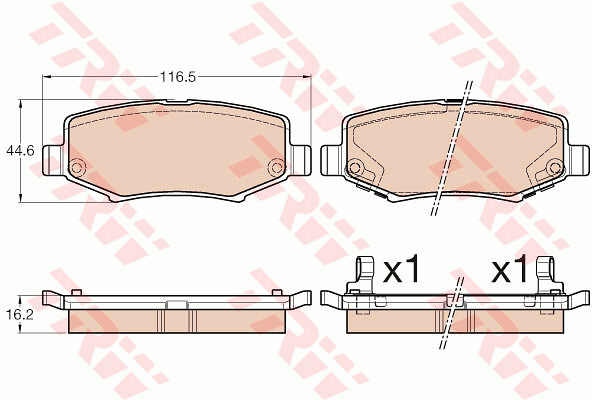 TRW GDB3565 Kit pastiglie freno, Freno a disco