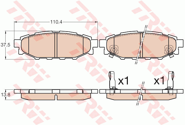 TRW GDB3568 Bremsbelagsatz,...