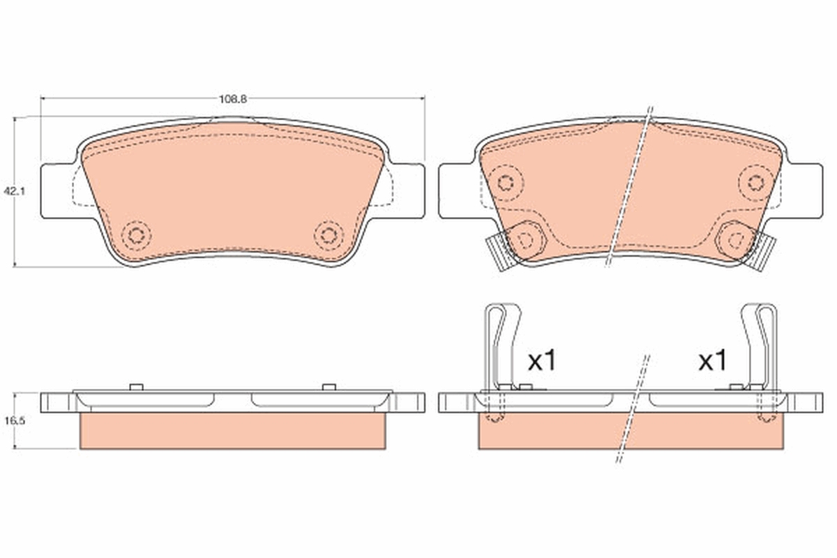 TRW GDB3576 set placute...