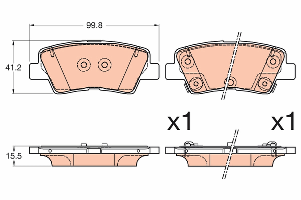 TRW GDB3594 set placute...