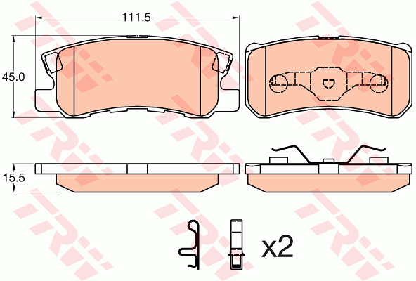 TRW GDB3595 Bremsbelagsatz,...