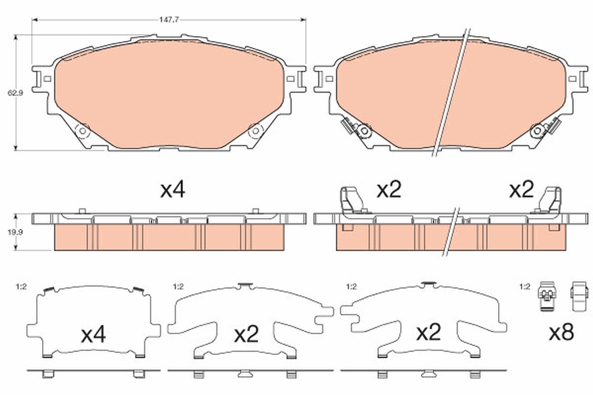 TRW GDB3611 set placute...