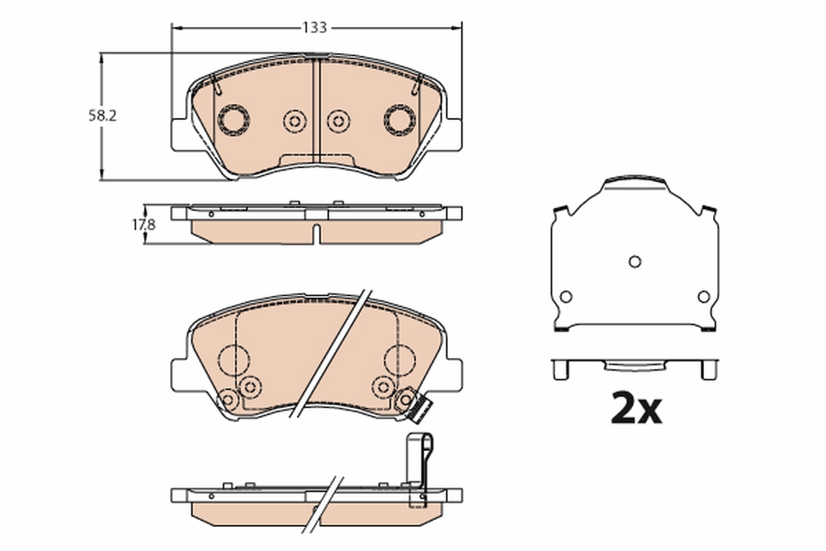 TRW GDB3630 set placute...