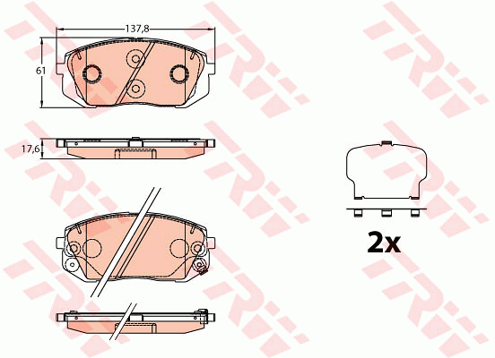 TRW GDB3640 Bremsbelagsatz,...