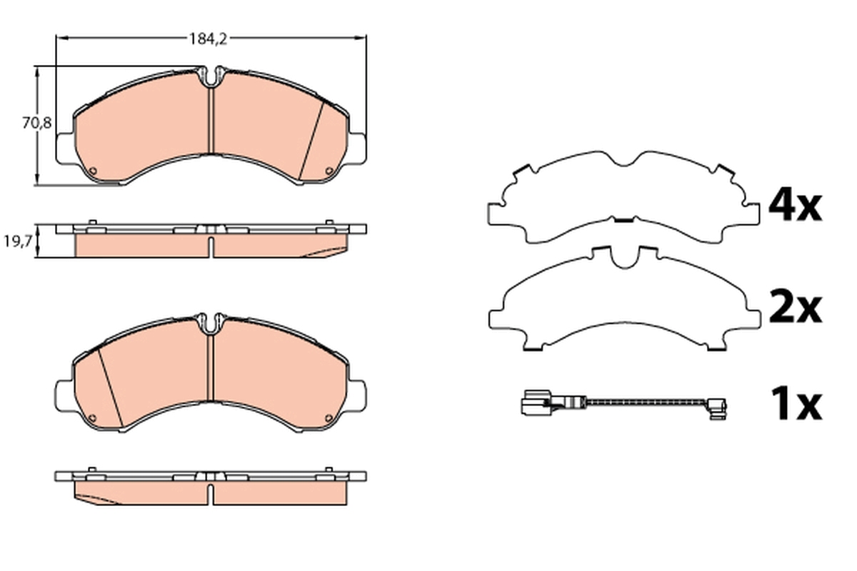 TRW GDB3645 set placute...