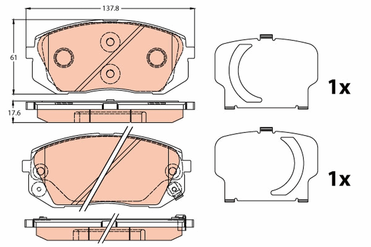 TRW GDB3647 set placute...