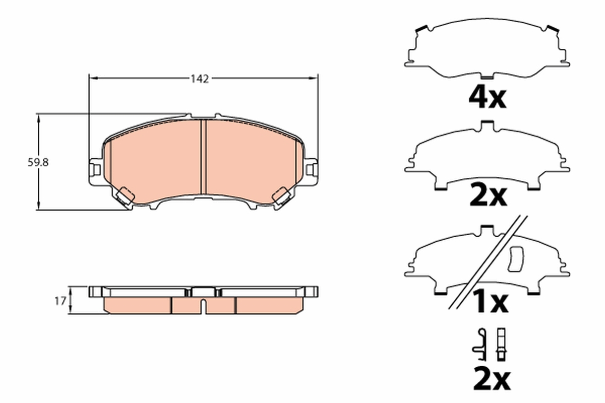 TRW GDB3648 Kit pastiglie...