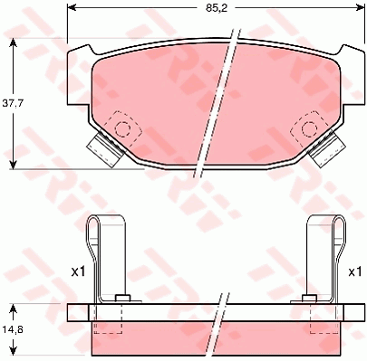 TRW GDB381 Bremsbelagsatz,...