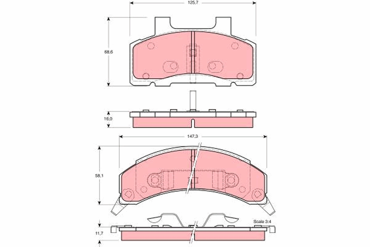 TRW GDB4005 комплект...