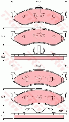 TRW GDB4104 Bremsbelagsatz,...